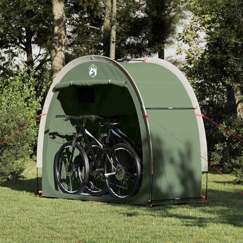 Fahrradgarage mit Dach, Grün, 210x90x174 cm, Tragbares Fahrradzelt Wasserdicht Wetterfest für Garten, Camping, Outdoor Werkzeuge