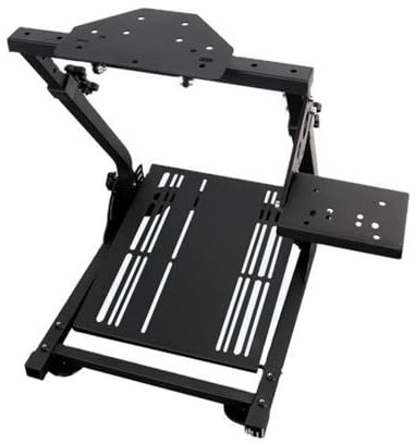Adjustable Foldable Racing Wheel Stand - Ultimate Gaming Cockpit Setup for Racing Enthusiasts, Compatible with Most Wheels and Pedals