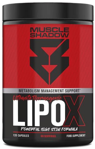 Muscle Shadow LIPO-X Termogénico Quemador Grasa Cafeína 120 Cápsulas