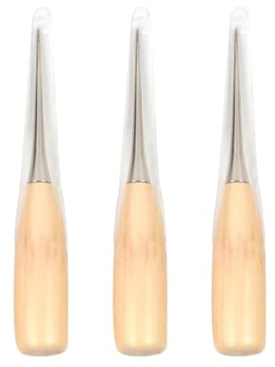 GETAJGHSD Strumenti per Lavorazione Pelle e Riparazione Manico in Legno e Metallo Set di 3 Punteruoli per Cucito per Fai-da-Te e Cucito a Mano
