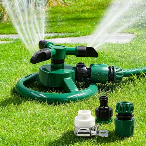 Fipfovpa grässpruta 360 graders sprinkler, trädgård sprinkler för trädgård gräsmatta