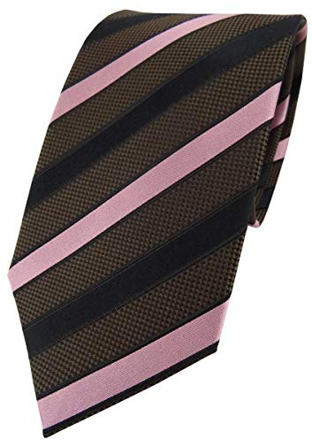 TigerTie Designer Seidenkrawatte in gestreift - Krawattenbreite 8 cm