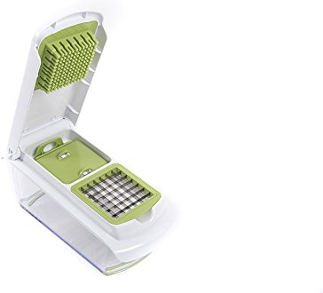 Brandani 54051 ABS Dicer PS contenitore e lame SS, bianco e verde