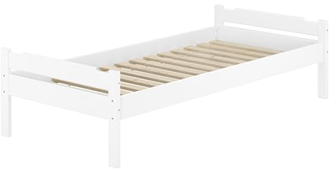 Erst-Holz 60.31-09 W Einzelbett mit Rollrost - 90x200 - Massivholz Weiß
