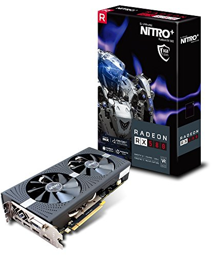 Sapphire 11265-01-20G Radeon NITRO+ RX 580 8GB GDDR5 DUAL HDMI / DVI-D / DUAL DP with backplate (UEFI) PCI-E Graphics Card