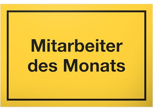 DankeDir! Mitarbeiter des Monats - Schild Spruch 30 x 20 cm Lustige Geschenkidee Büro - Scherzartikel Lustiges Geschenk Kollegen Geburtstagsgeschenk Büro Deko
