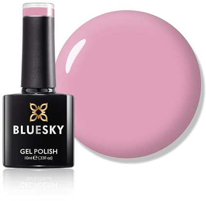 Bluesky Gel Polish, Strawberry, A104, 10 ml, Gel Soluble Nail Polish, Pink, Pastel, Pale Nude (Curing Under UV/LED Lamp Required) Pack (x)