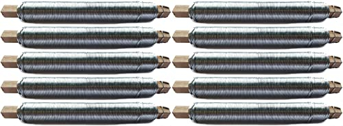 Novatool Wickeldraht I 0,65 mm I Drahtrolle I Basteldraht Gartendraht Blumenbindedraht Bindedraht Biegedraht Pflanzendraht rostfrei Dekoband (10, 0,65 verzinkt)