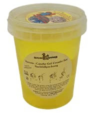 Kerzengel | Kerzen gießen | Candle-Gel Kreativ-Set | 400g | GELB | wiederverschließbare Dose | DIY Gel-Kerzen