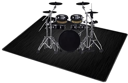 QQDD Schlagzeugteppich Schallschutz Rutschfeste Trommelmatte für E-Drum Elektronisch Snare Schalldicht (80CM - 200CM)