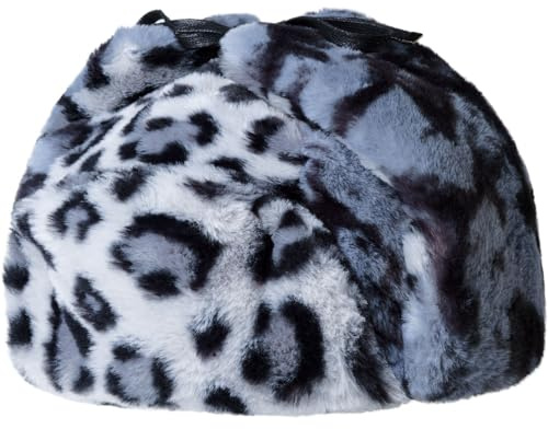 Kangol Wild Fur Fliegermütze Chapka Trappermütze Pilotenmütze Kunstfellmütze Damen/Herren - mit Ohrenklappen, Futter Herbst-Winter Winter