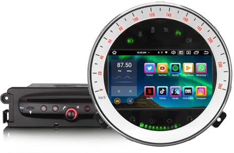 GONFEN 7 Zoll Bildschirm 4GB+64GB Acht-Kern Android 14.0 DAB+ Autoradio Für BMW Mini Cooper (2007-2013) mit GPS Navigation Unterstützt CarPlay Android AUTO DSP WiFi USB CD Bluetooth 5.0 Canbus SWC DVR