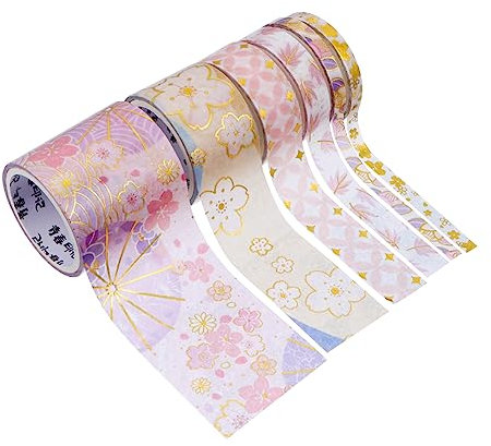 STOBOK Kinderanzug 1 Satz 6 Stk Heißpräge-washi-tape Japanische Aufkleber Waschi Geschenkverpackungsband Notebook-klebeband Scrapbooking-aufkleber Notizbuch Papier Kind Mädchen Herz