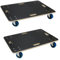 ECD Germany 2X Carrelli da Trasporto Mobili Elettrodomestici 60 x 80 cm Portata Carico Max. 800 kg Piattaforma Girevole Pedana con Ruote in Gomma Base Mobile Sposta Carichi Trasloco Oggetti
