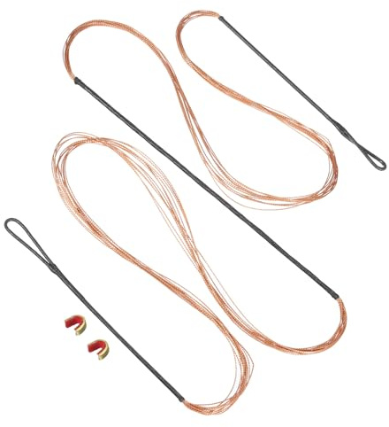PATIKIL arc line replacement 12 strings recurve bowstring with ridge point for AMO 59 traditional recurve bow, black orange