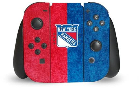 Head Case Designs Offizielle NHL Halb beunruhigt New York Rangers Vinyl Haut Gaming Aufkleber Abziehbild Abdeckung kompatibel mit Nintendo Switch Joy-Con Controller