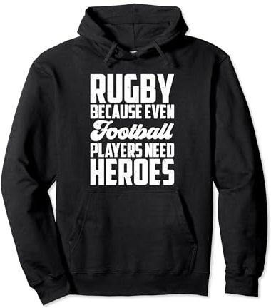 Rugby, weil auch Fußballspieler Helden brauchen/Rugby Pullover Hoodie