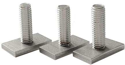 KSeSii 3pcs 304 Stainless Steel T-Slot Chute Rail Track T Shape Type Rectangle Hammer Head Bolt Screw M6 M8 M10 M12 Hardware Tools Supplies(C1)