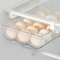 Scatola Porta Uova a Cassetto - Contenitore Trasparente per Uova con Guide e Maniglie - Scatola di Plastica per Frigorifero - Ideale per Uova, Verdure e Frutta in Cucina o Ristorante.