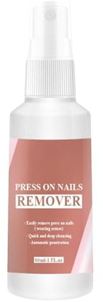 Nagelkleberentferner-Set,60ml Nagel-Klebstoff-Entferner,zum einfachen Entfernen von Kunstnägeln, nicht für Gel-Basis-Klebstoff oder Gel-Nagellack