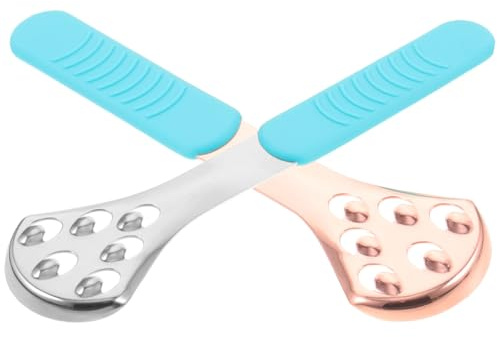 PACKOVE 2pezzi Raschietto Linguale Doppia Faccia Per Adulti Strumento Portatile Per Pulizia Orale Rimuove e Impurità Ergonomico e Facile Usare