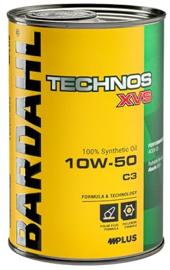 Bardahl - TECHNOS XVS C3 10W-50 - Olio Motore per Auto, Lubrificante per Motori Benzina e Diesel di Ultima Generazione Dotati di FAP e Catalizzatori, Olio ad Alte Prestazioni, 1 L