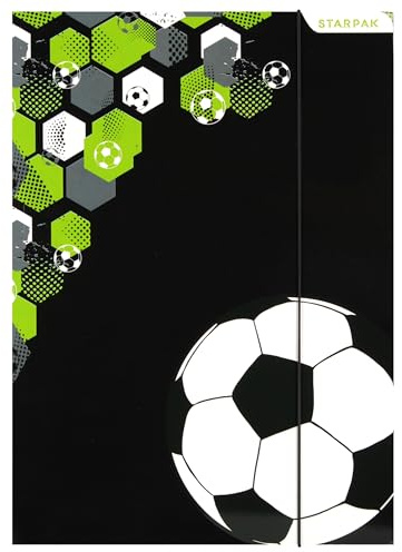 Fußball STARPAK LAMINIERTE A4 Sammelmappe mit Gummizug FÜR SPIELER, GAMER (Fußball A)