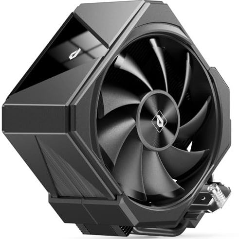 upHere UP1 Elite K4 Negro CPU Cooler,Disipador CPU AM4 con 4 Heatpipes,120mm PWM Ventilador CPU Silencioso,Refroidisseur PC Negro con Top Espejo,Compatible AM4/AM5 & Intel