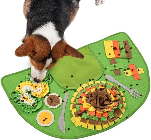 Schnüffelmatte für Hunde, verlangsamende Futtermatte für Hunde, interaktives Spielzeug und Denkspiele für Welpen und erwachsene Hunde, Futter