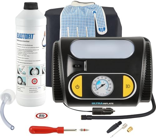 ELASTOFIT XT510 Reifenpannenset 700ml Reifendichtmittel 12V Kompressor