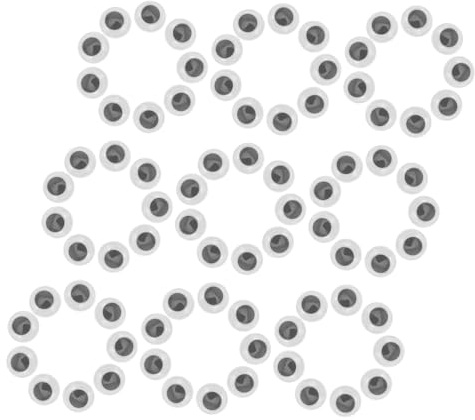 WEKAMOS 500 Pièces Lot de Yeux Mobiles Autocollants Œil Adhésif pour Bricolage Scrapbooking Créations Artisanales et Fabrication de Poupées