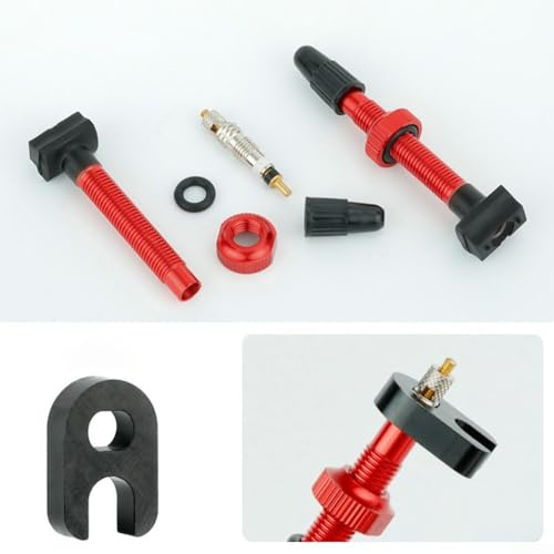 Válvula de neumático sin cámara resistente de 45 mm para válvulas francesas, construida de aleación de aluminio y cobre para evitar la pérdida de aire (2)