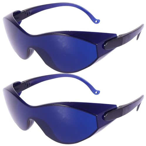 NUOBESTY Schutzbrille für Kosmetische Behandlungen Klein aus Robustem Material Blau mit Nasenpad Augenschutz für Lichttherapie und Zahnaufhellung