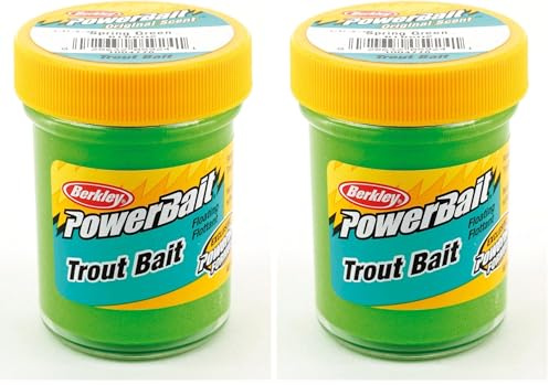 Berkley Powerbait Trout Bait Pâte appât pour truites - 50g - Marshmellow, 100 g (Lot de 2)