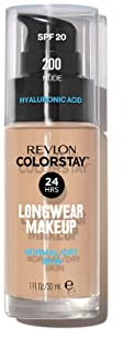 Revlon ColorStay Liquid Foundation Makeup for Normal/Dry Skin SPF 20, Longwear with Medium-Full Coverage & Natural Finish, Oil Free, (200), 30ml