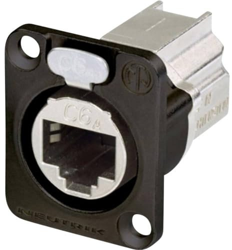 Neutrik Einbaubuchse D-Form CAT6, schwarz