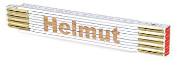 Zollstock mit Namens-Gravur zum auswählen - Name - Lasergravur - personalisiert - Geschenk - Mann - Vatertag - Geburtstag, Zollstöcke Namen:Helmut