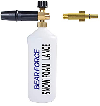 BEAR FORCE Pistola a Schiuma/Generatore di Schiuma/Ugello di Schiuma/Schiuma di Sapone ad Alta Pressione per AR Blue Clean Bosch, Black & Decker, Michelin, Stanley, Mac Allister, Cecotec, Makita