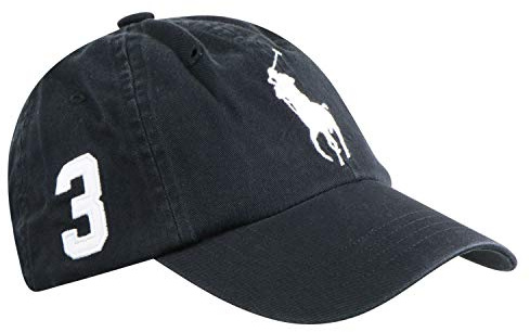 Ralph Lauren Polo Herren Baseballkappe Big Pony Schwarz One Size