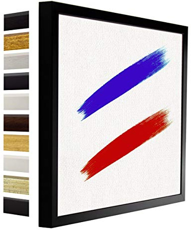 myposterframe Nordica Leerrahmen für Leinwand Bilder 110 x 110 cm Bilderrahmen Holz Größenwahl 110 x 110 cm Farbwahl Schwarz matt ohne Verglasung