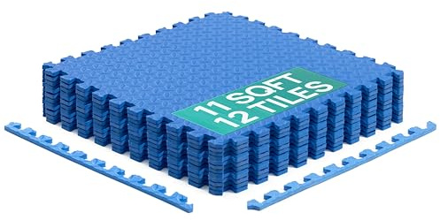Yes4All 30x30 cm bis zu 3.3 m² Set 12/16/36 Eva Matten Schutzmatten Bodenschutz Bodenfliesen Sportmatte Fitnessmatte Gymnastikmatte Pool Unterlage Outdoor Garagenboden Matte Outdoor Camping