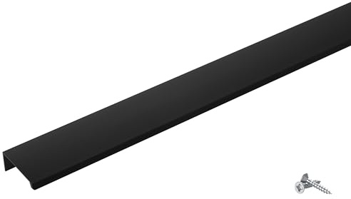 SOTECH Möbelgriff Blankett Jane BA 4 x 110 mm schwarz | 480 mm Schrankgriff zur Montage an der Frontinnenseite inkl. Befestigungsschrauben