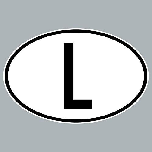 GreenIT L Aufkleber Auto Sticker LUX LU Luxemburg Länderkennzeichen Zeichen Symbol 4061963019931
