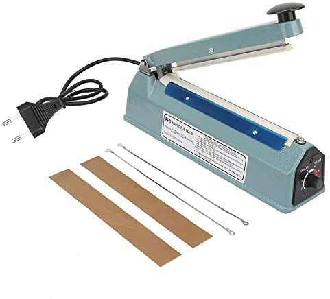 Impulse Heat Sealer 8 Zoll, 300 W manueller Vakuumierer, Food Sealer-Maschine zur Aufbewahrung von Lebensmitteln, einstellbare 8-Grad-Temperatur, automatische Abschaltfunktion.