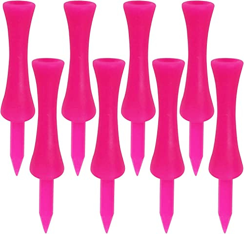 LOVMEAD Golf Tees Kunststoff Driver 32 39 45 51 58 70 mm Set Wert 50 Stück, Golftee Lang Plastik Rot Blau Gelb Weiß Bunt, Premium Langlebig Abstufung Castle Tee 1-1/2 1-3/4 2 2-1/4 2-3/4