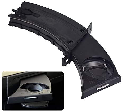 Portavasos Delantero Derecho Negro 51459173469 Compatible con B-MW E90 E91 E92 E93 325i 325xi 328i 328xi 330i 330xi 335d 335i 335i 335xi M3 (Negro) Curva Izquierda
