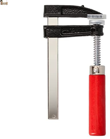 BricoLoco.com Sargento de apriete de barra. Gato sargento pletina y mordazas metálicas. Apertura 20 cms. Torniquete para trabajos de carpintero, madera, metal, marquetería, bricolaje. (1, 50x200)