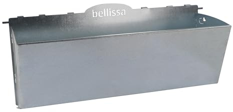 bellissa Origami Blumenkasten Pflanzkübel Metall 54 x 17,5 x 22,8 cm | Einsatz Pflanzenschalen Pflanzkasten mit Halterung für Zaun & Gabionen