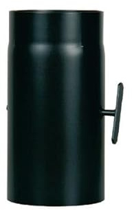 Tubo de humo con válvula negra 30 cm para chimenea estufa de leña (Diámetro 200)