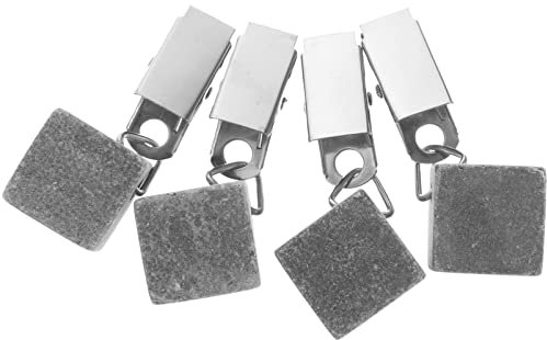 UPKOCH 4stücke Stein Tischdeckenbeschwerer Mit Metallclip Für Außenbereich Wiederverwendbar Kompakt Für Camping Picknick Dekorative Tischdeckenclips